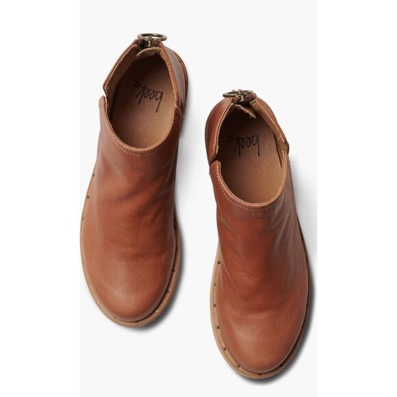 Beek Womens Cognac Brown Leather Falcon Zipper Up Ankle Bootie Sz 8 M New - Picture 7 of 11